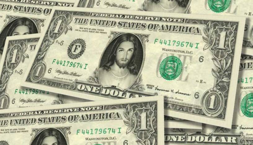 The "Jesus Dollar Bill" for sale on Celebrity-Cash.com for $4.75